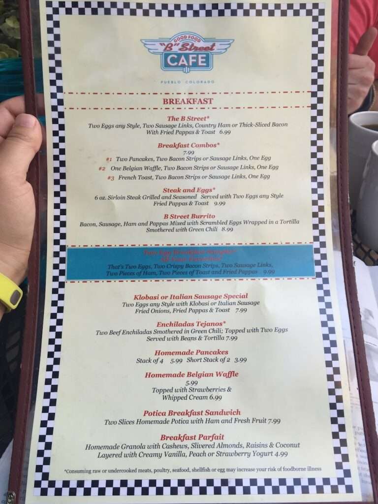 B Street Cafe menu 4